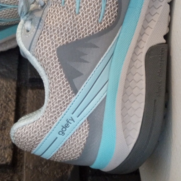 Women's Blue Gray Mighty Walk Gravity Defyer Comfort Fit Athletic Shoes - Picture 3 of 10